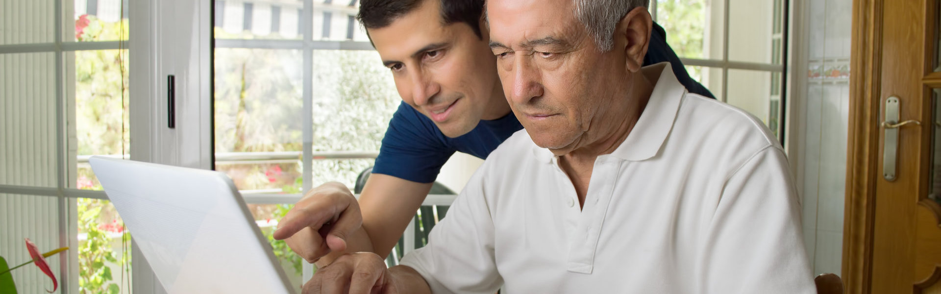 a health professional man and a senior man